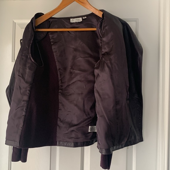 Linea by Louis Dell’ Olio Purple Jacket Leather Jacket - Picture 8 of 16